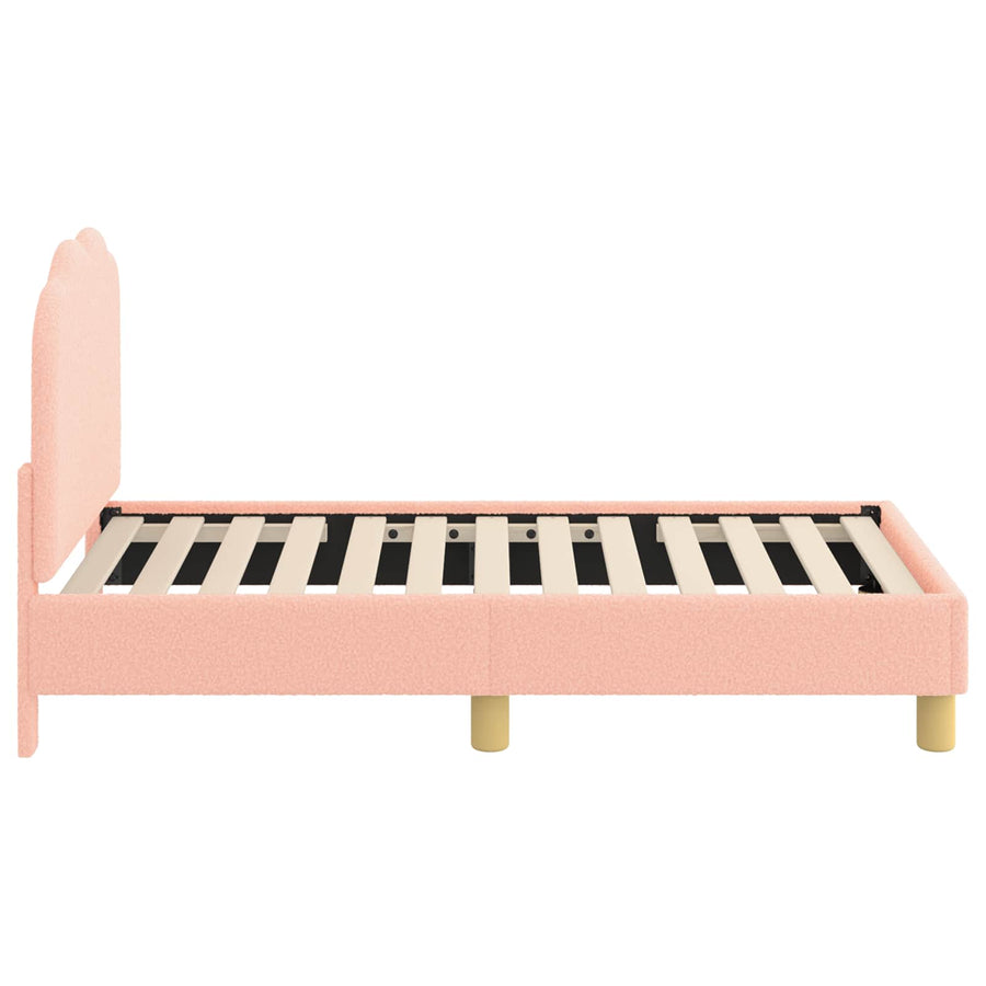 Peuterbedframe met hoofdbord Roze 70 x 140 cm Schapenstof
