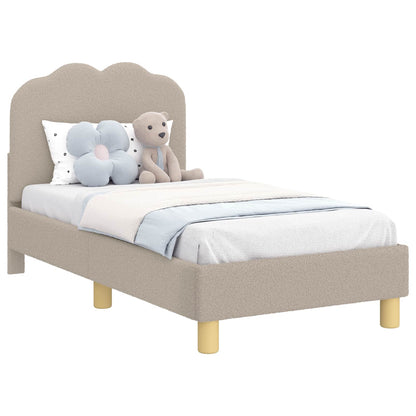 Peuterbedframe met hoofdbord Lichtgrijs 70 x 140 cm Schapenstof
