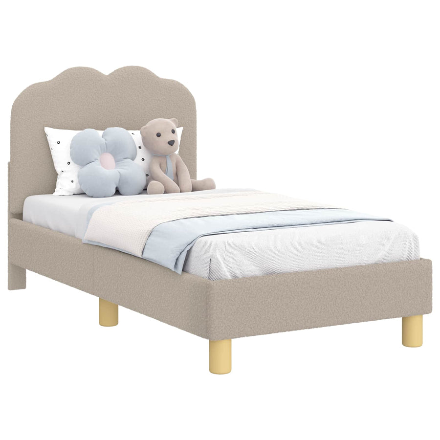 Peuterbedframe met hoofdbord Lichtgrijs 70 x 140 cm Schapenstof