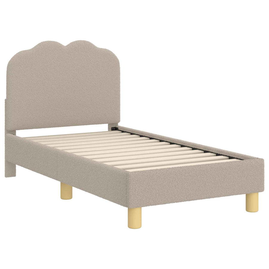 Peuterbedframe met hoofdbord Lichtgrijs 70 x 140 cm Schapenstof