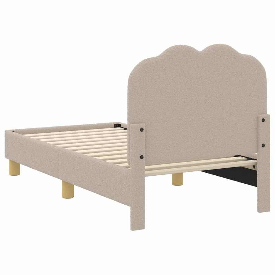 Peuterbedframe met hoofdbord Lichtgrijs 70 x 140 cm Schapenstof