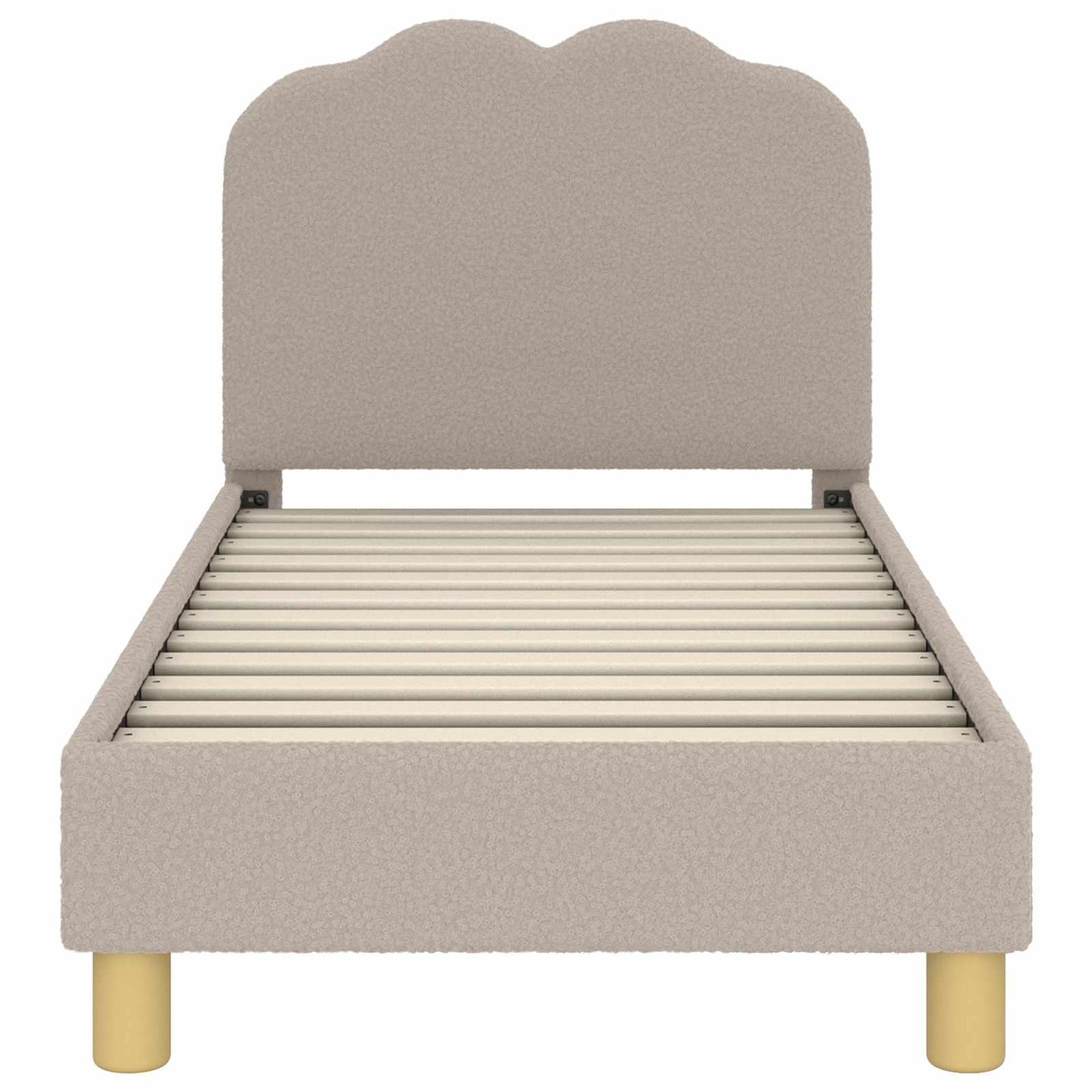 Peuterbedframe met hoofdbord Lichtgrijs 70 x 140 cm Schapenstof