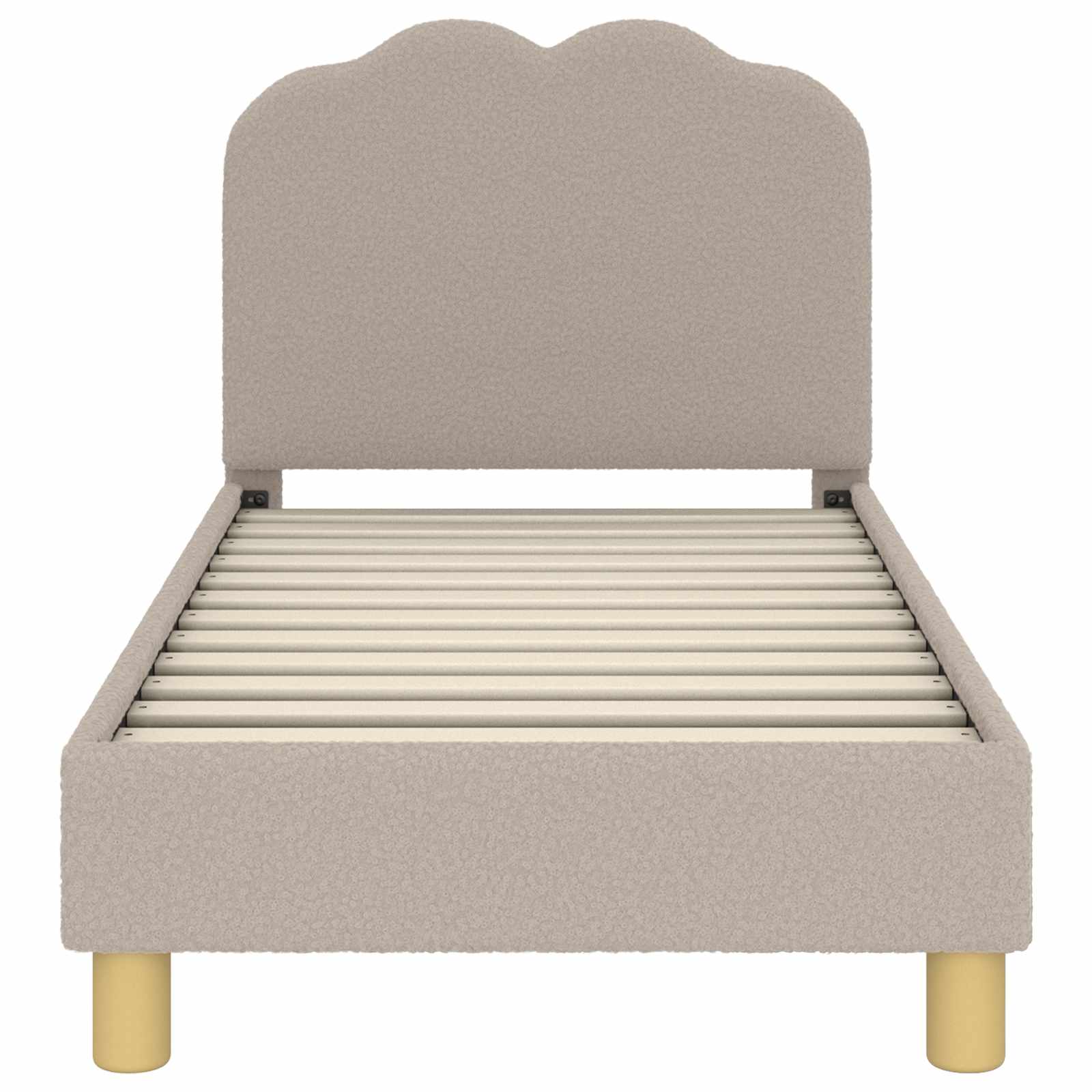 Peuterbedframe met hoofdbord Lichtgrijs 70 x 140 cm Schapenstof
