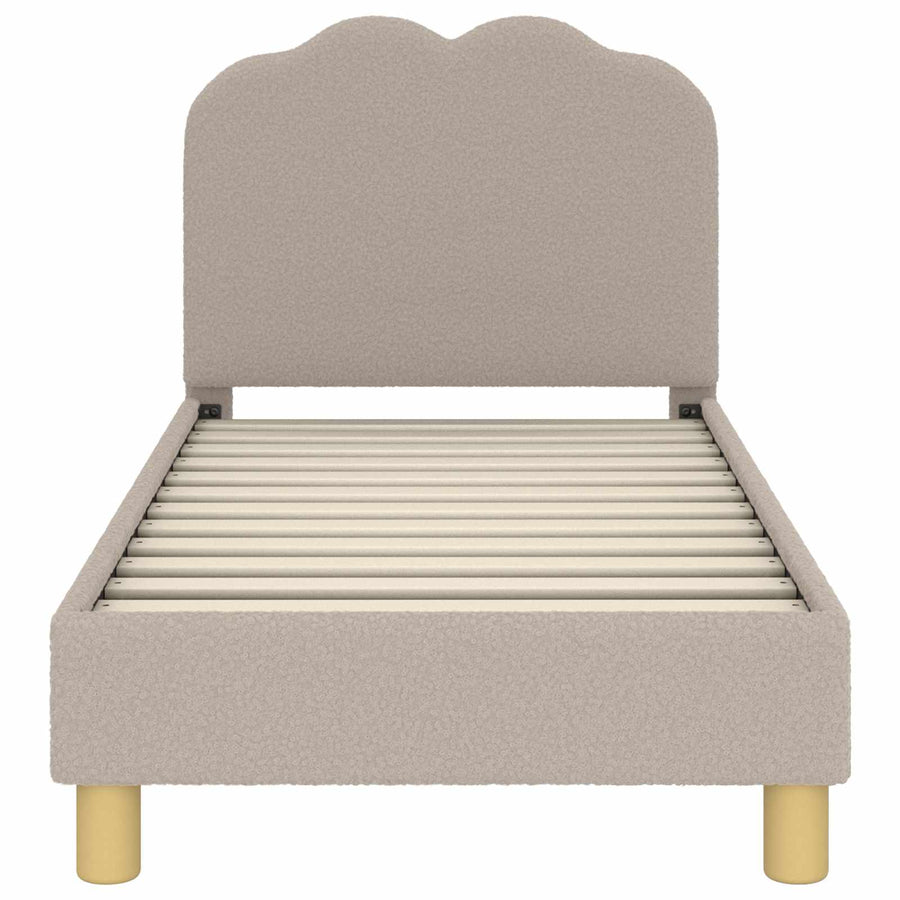 Peuterbedframe met hoofdbord Lichtgrijs 70 x 140 cm Schapenstof
