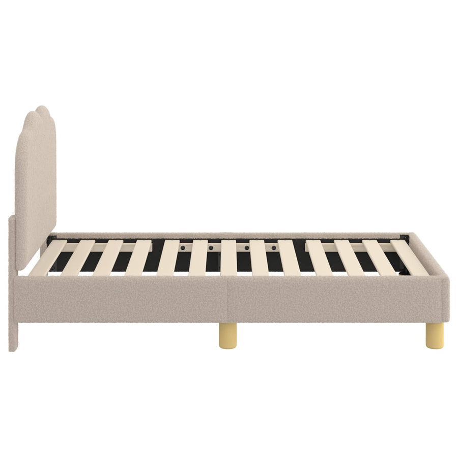 Peuterbedframe met hoofdbord Lichtgrijs 70 x 140 cm Schapenstof