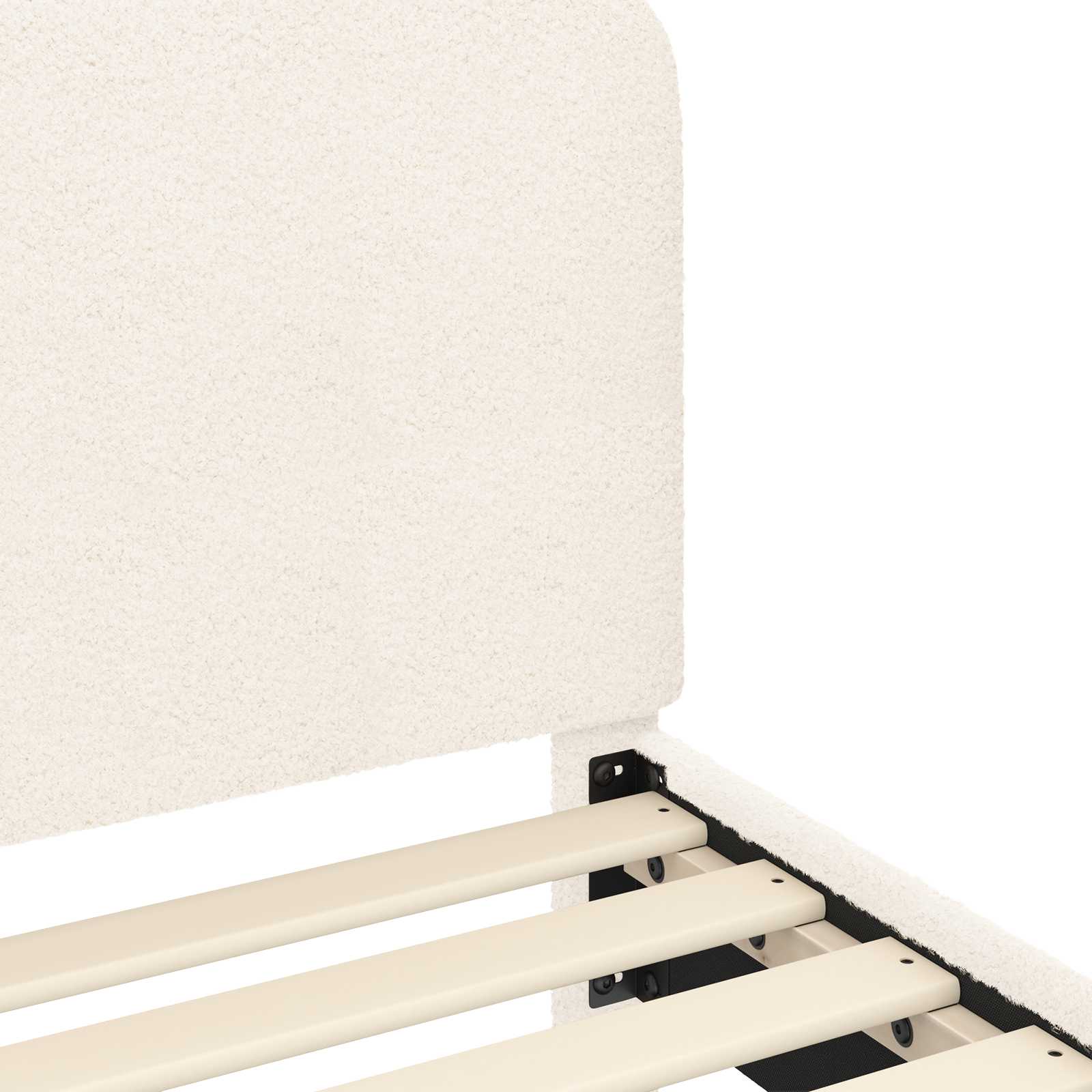 Bedframe voor kinderen met hoofdbord Crème 80 x 160 cm