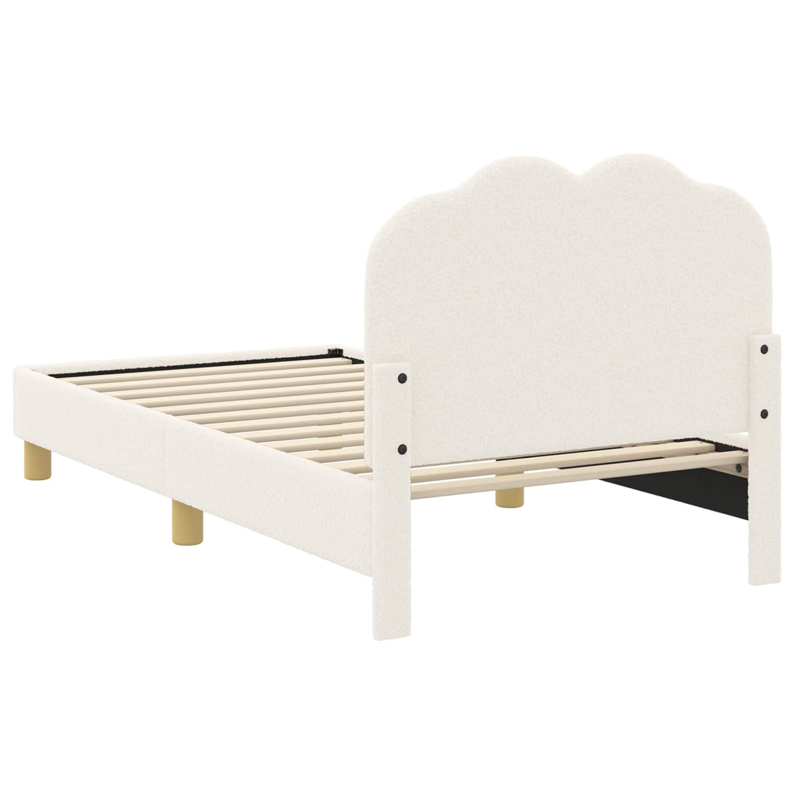 Bedframe voor kinderen met hoofdbord Crème 80 x 160 cm