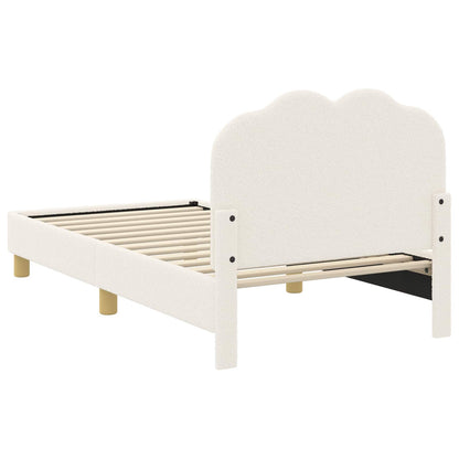 Bedframe voor kinderen met hoofdbord Crème 80 x 160 cm