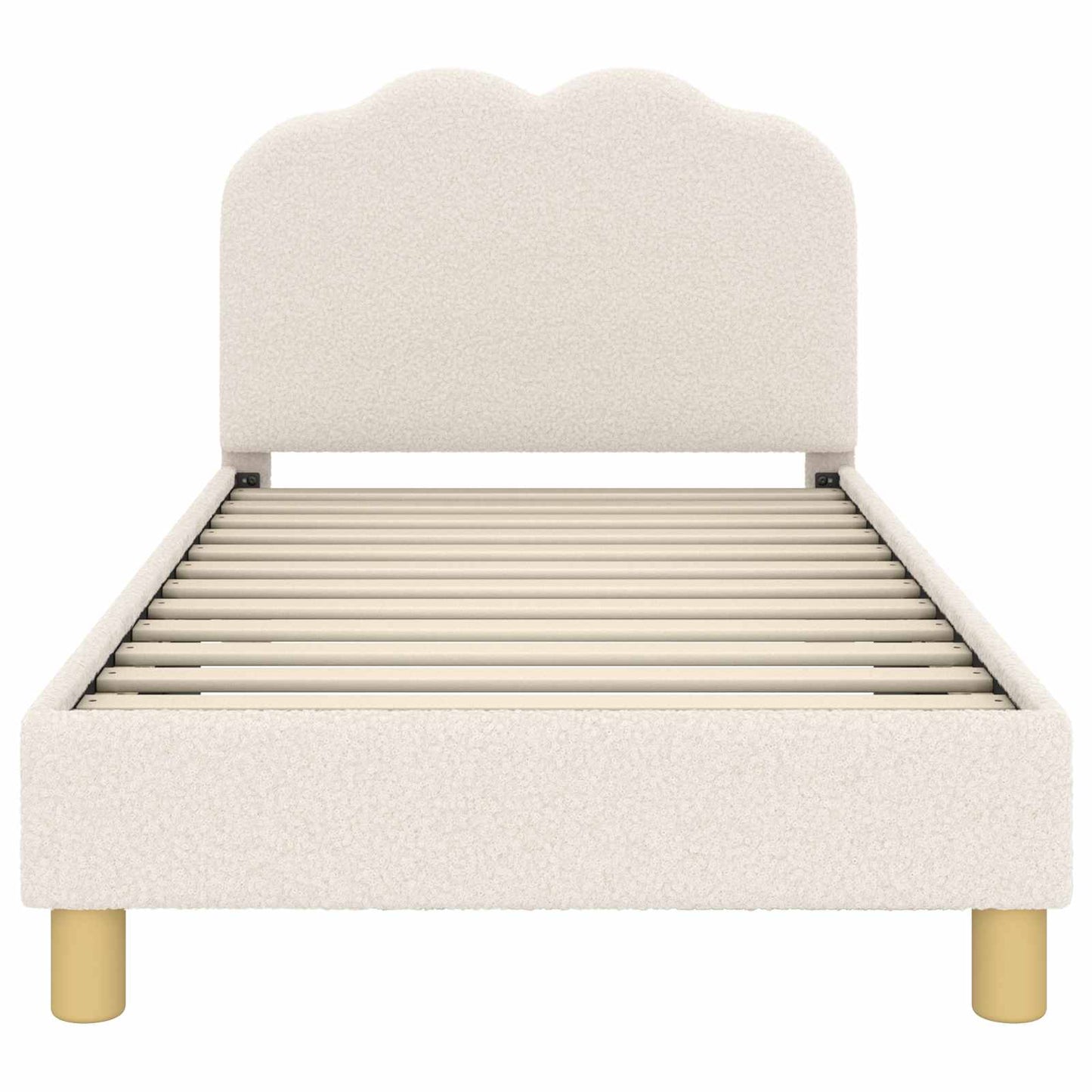 Bedframe voor kinderen met hoofdbord Crème 80 x 160 cm