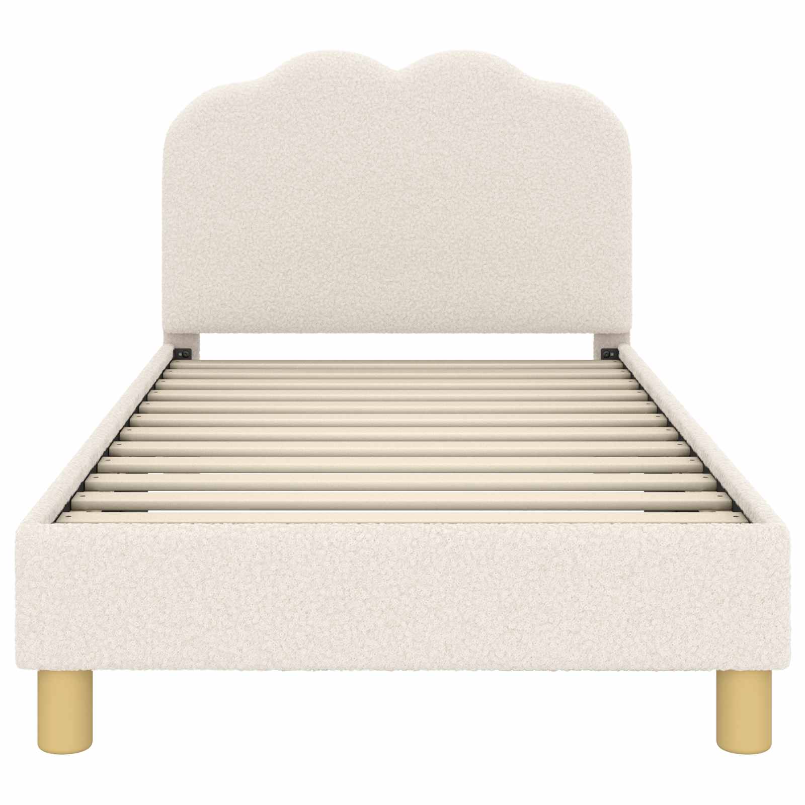 Bedframe voor kinderen met hoofdbord Crème 80 x 160 cm