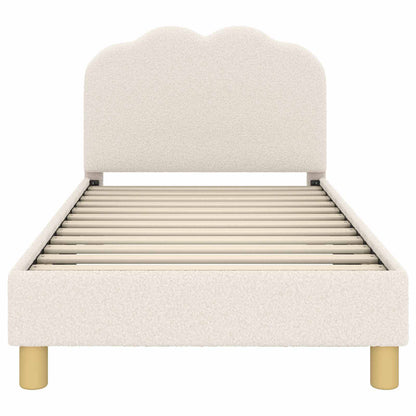 Bedframe voor kinderen met hoofdbord Crème 80 x 160 cm