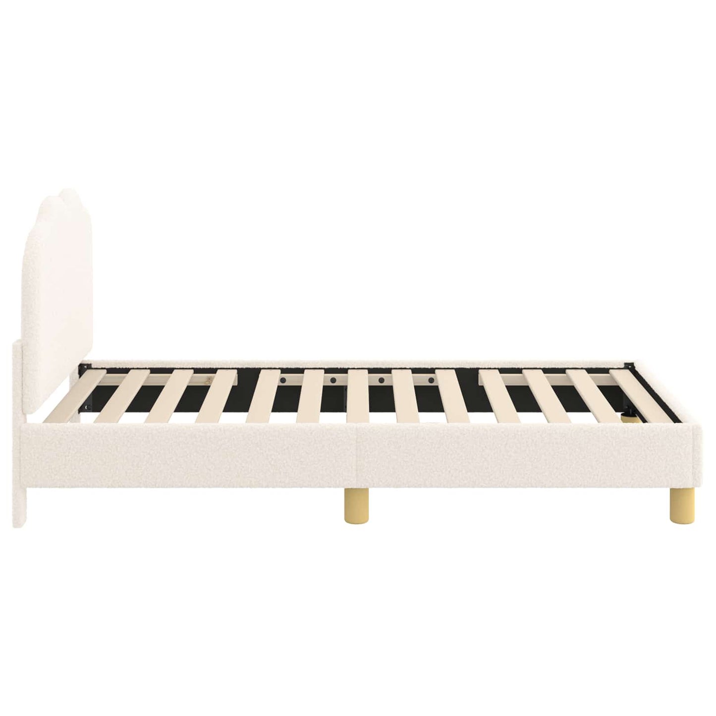 Bedframe voor kinderen met hoofdbord Crème 80 x 160 cm