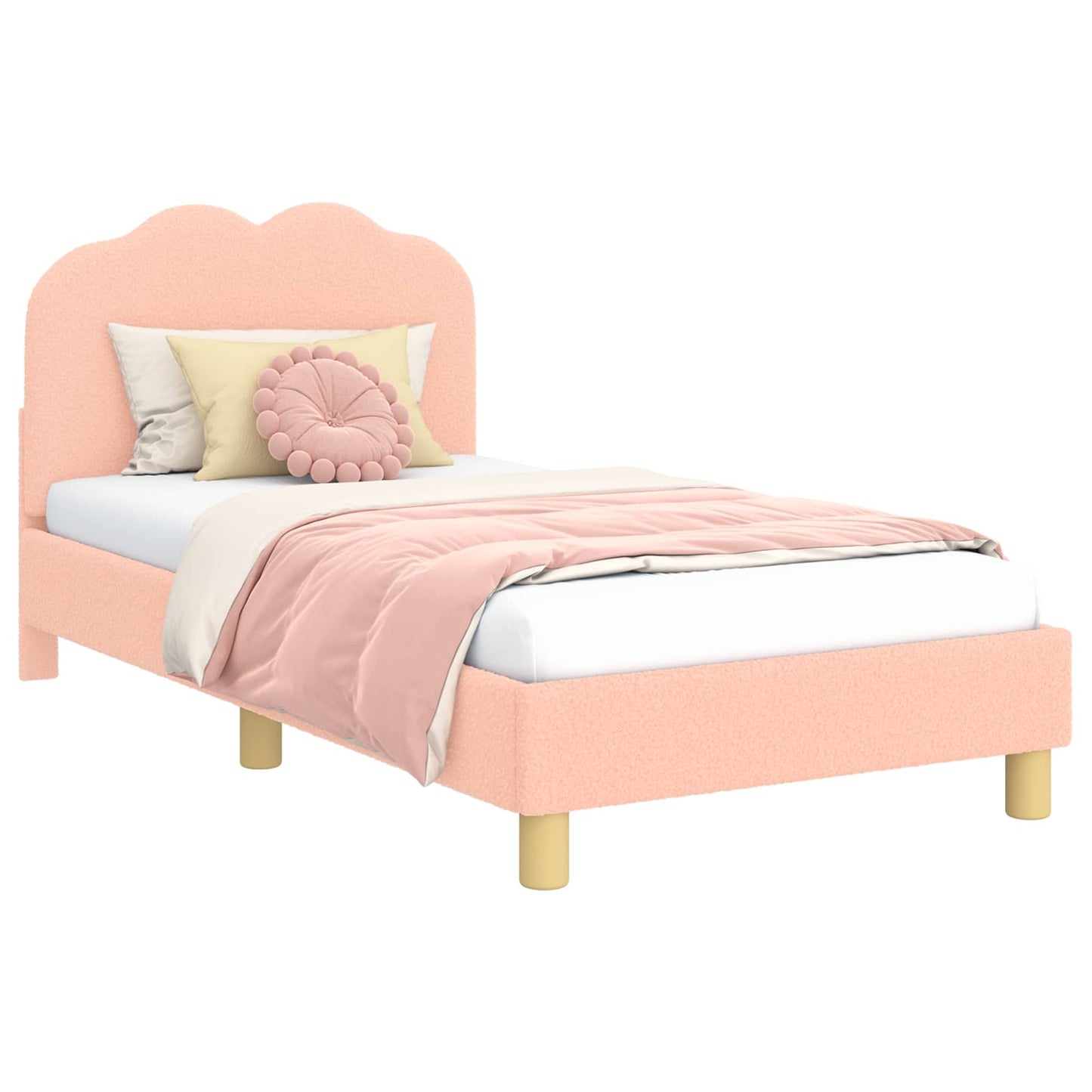 Bedframe voor kinderen met hoofdbord Roze 80 x 160 cm