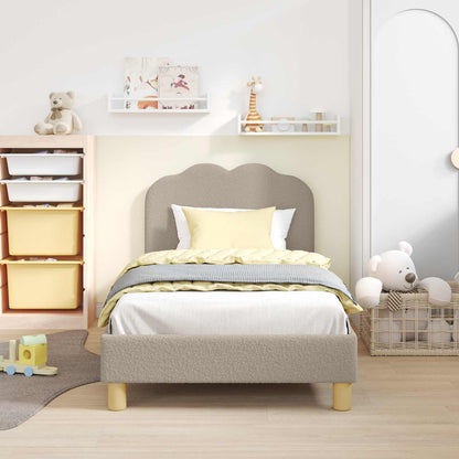 Bedframe voor kinderen met hoofdbord Lichtgrijs 80 x 160 cm