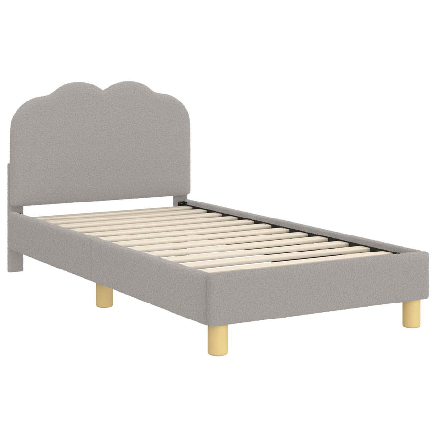 Bedframe voor kinderen met hoofdbord Lichtgrijs 80 x 160 cm