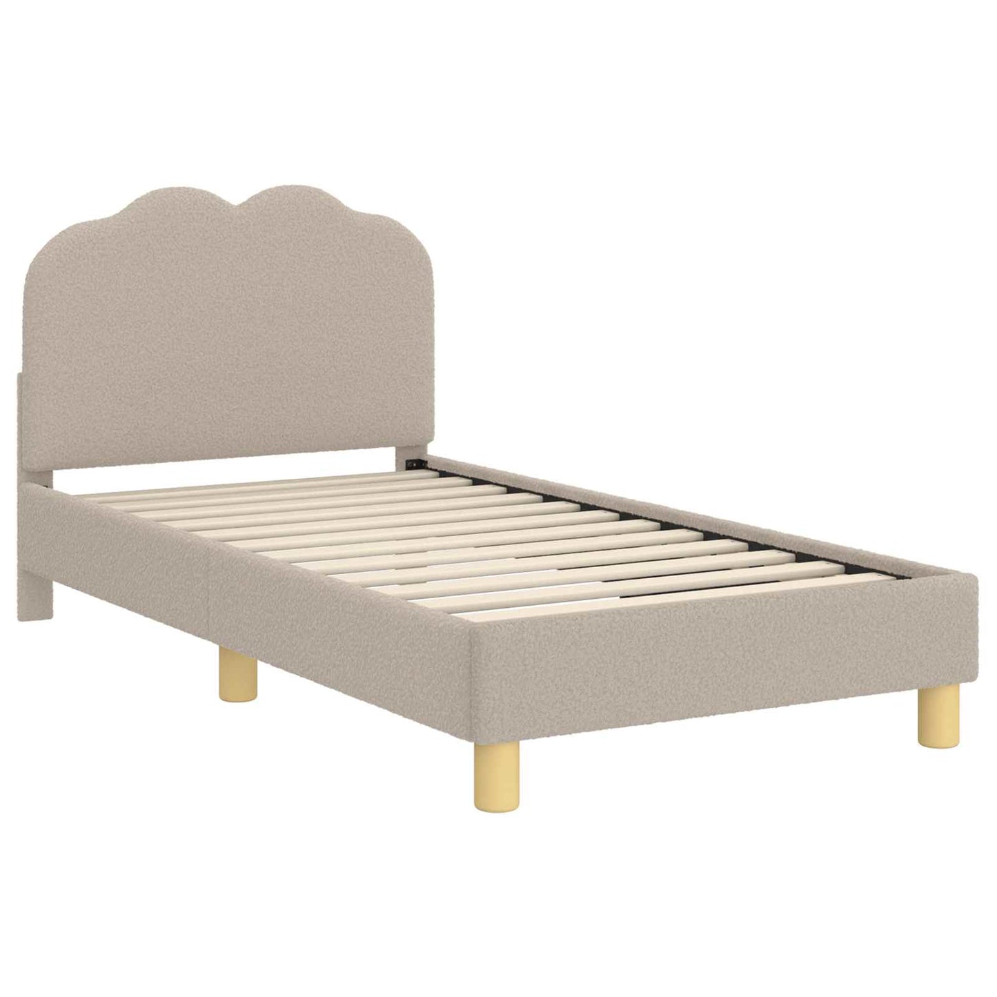 Bedframe voor kinderen met hoofdbord Lichtgrijs 80 x 160 cm