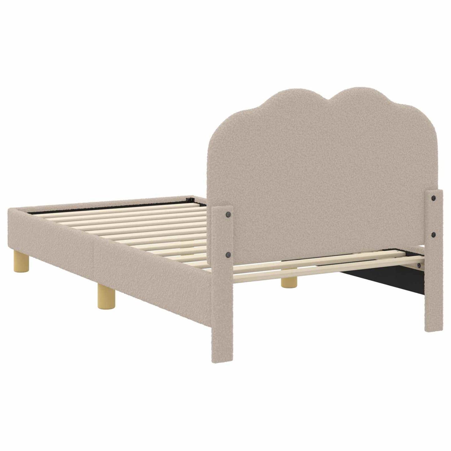 Bedframe voor kinderen met hoofdbord Lichtgrijs 80 x 160 cm