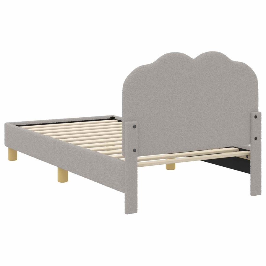 Bedframe voor kinderen met hoofdbord Lichtgrijs 80 x 160 cm