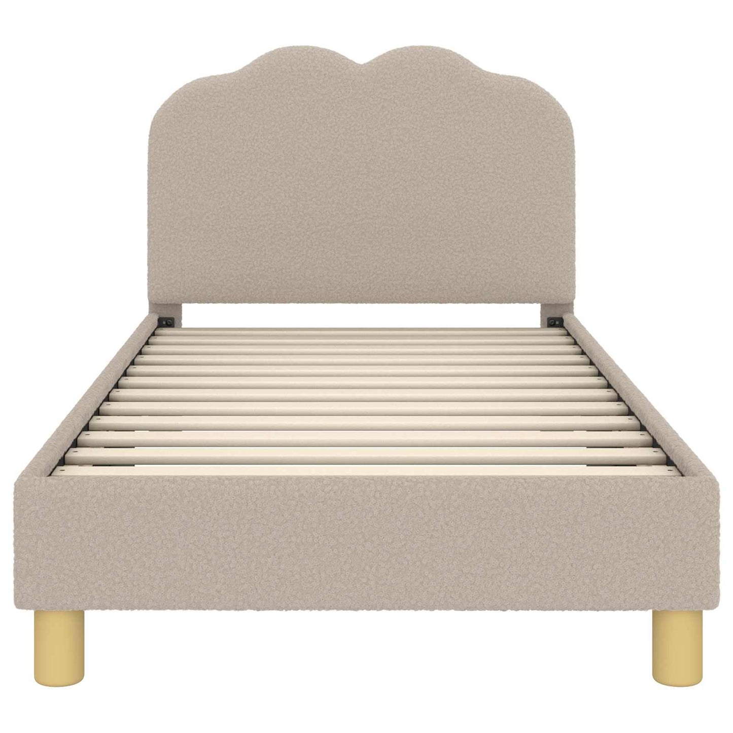 Bedframe voor kinderen met hoofdbord Lichtgrijs 80 x 160 cm