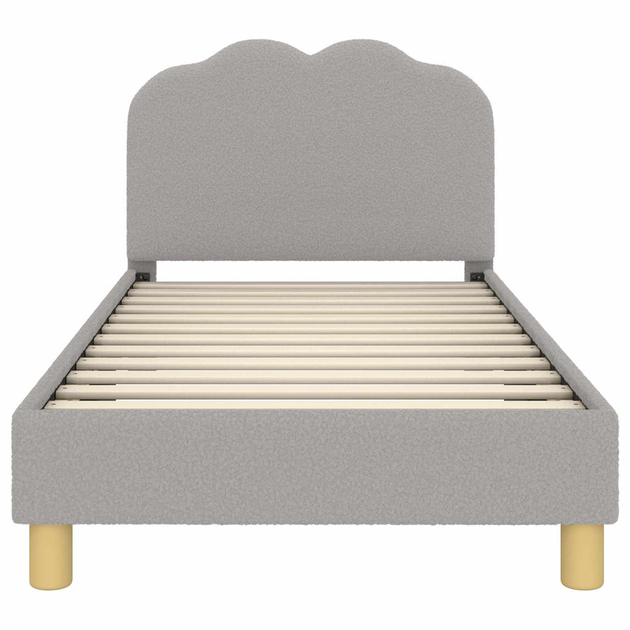 Bedframe voor kinderen met hoofdbord Lichtgrijs 80 x 160 cm