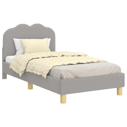Bedframe voor kinderen met hoofdbord Lichtgrijs 80 x 160 cm