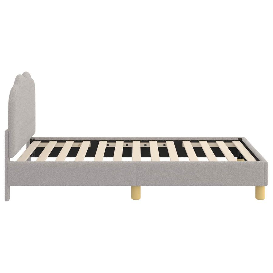 Bedframe voor kinderen met hoofdbord Lichtgrijs 80 x 160 cm