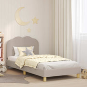 Kinderbedframe 80x200 cm lichtgrijs met hoofdbord