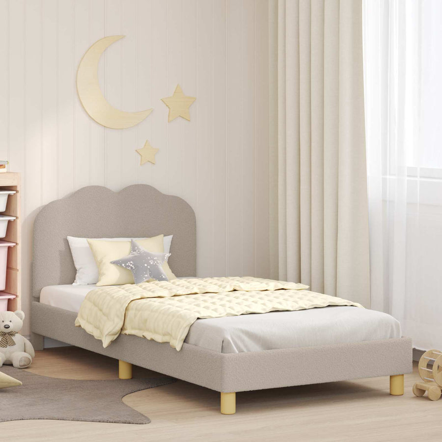 Bedframe voor kinderen met hoofdbord Lichtgrijs 80 x 200 cm