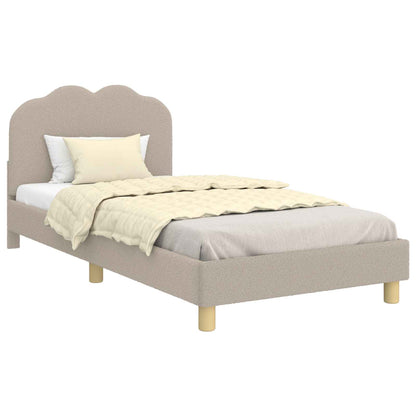 Bedframe voor kinderen met hoofdbord Lichtgrijs 80 x 200 cm