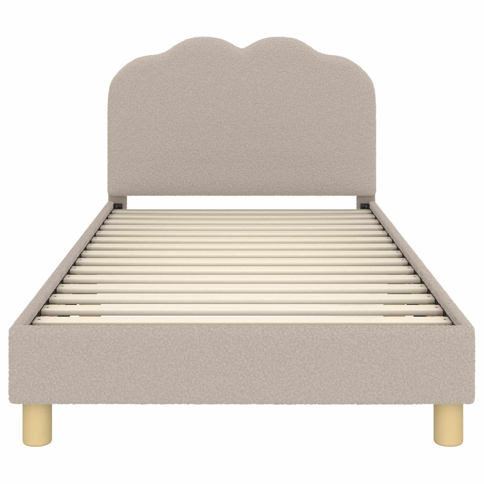 Bedframe voor kinderen met hoofdbord Lichtgrijs 80 x 200 cm