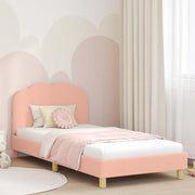 Kinderbedframe 90x190 cm roze met hoofdbord