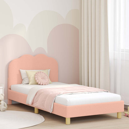 Bedframe voor kinderen met hoofdbord Roze 90 x 190 cm