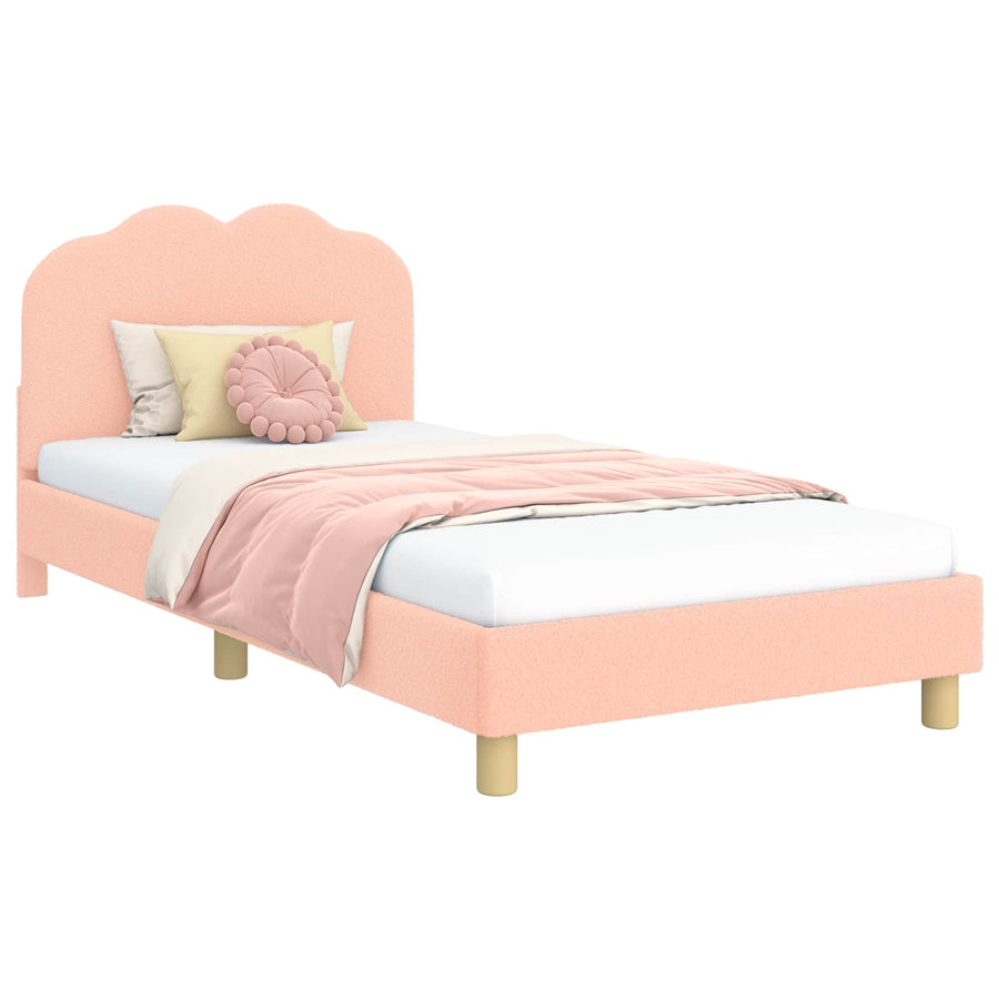 Bedframe voor kinderen met hoofdbord Roze 90 x 190 cm