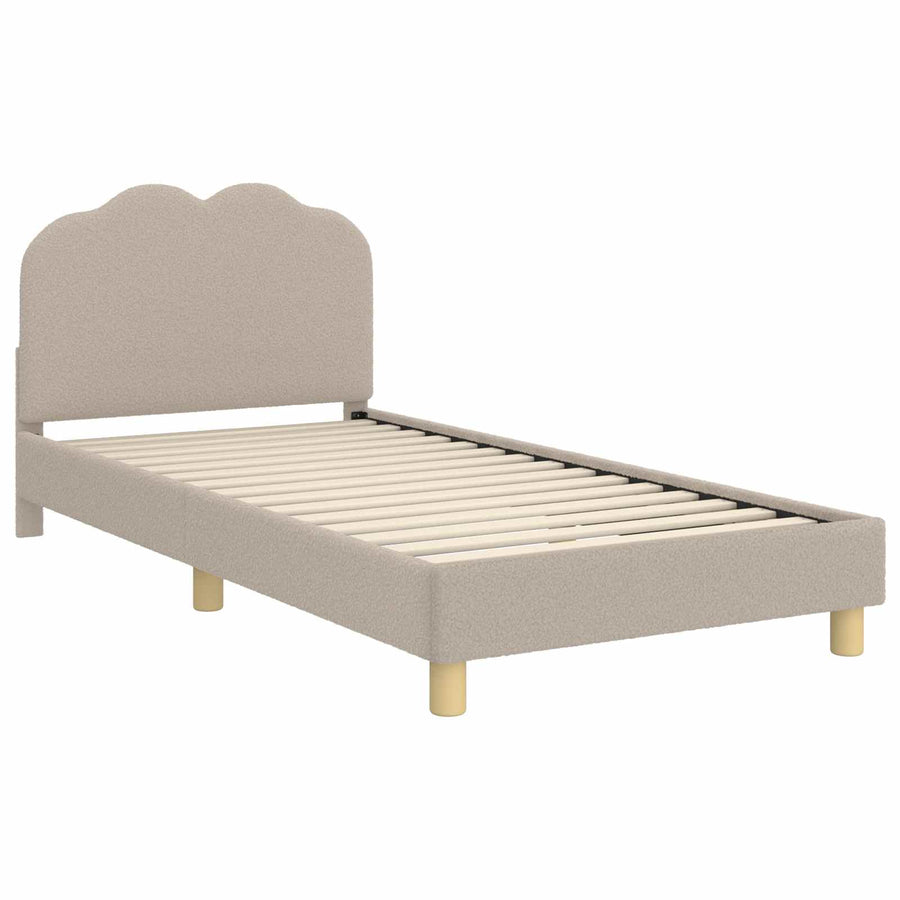 Bedframe voor kinderen met hoofdbord Lichtgrijs 90 x 190 cm