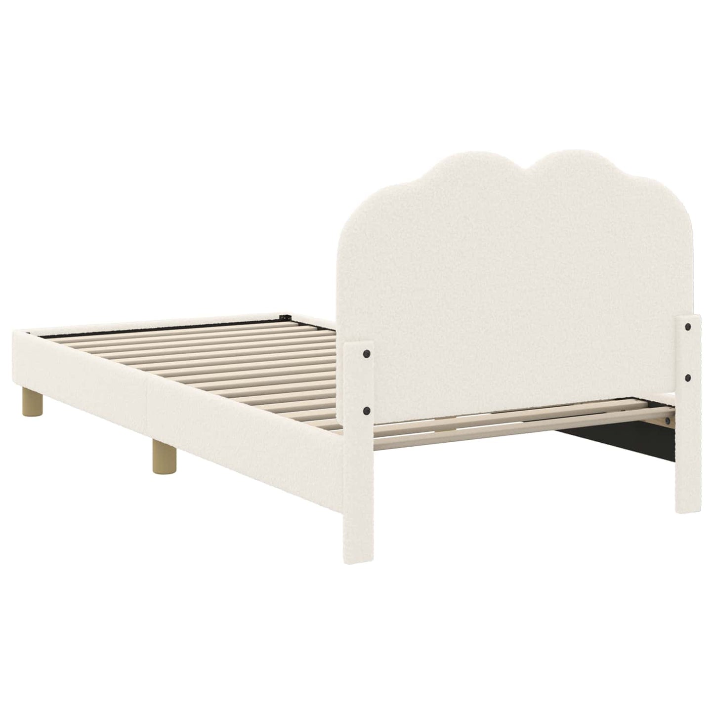 Bedframe voor kinderen met hoofdbord Crème 90 x 200 cm