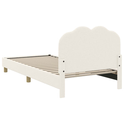 Bedframe voor kinderen met hoofdbord Crème 90 x 200 cm