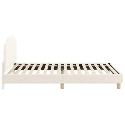 Bedframe voor kinderen met hoofdbord Crème 90 x 200 cm