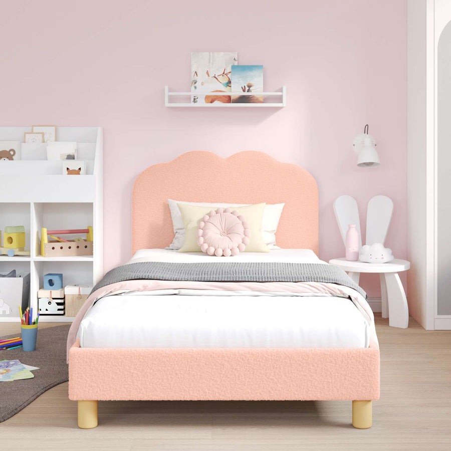 Bedframe voor kinderen met hoofdbord Roze 90 x 200 cm