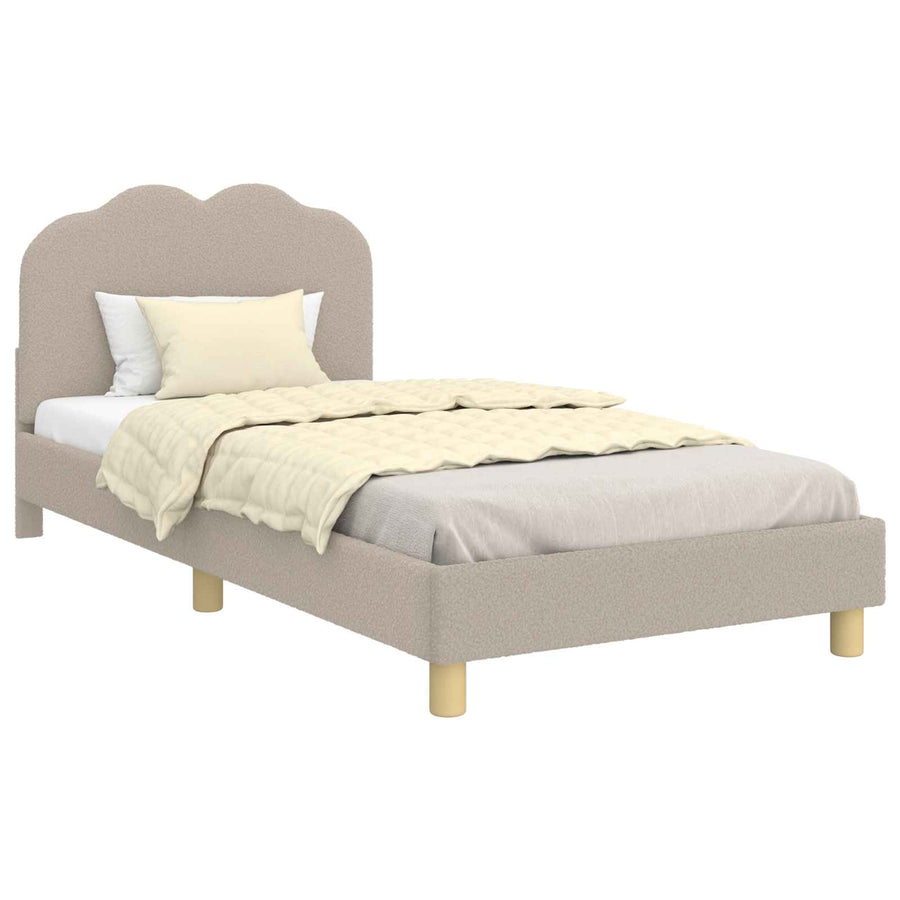 Bedframe voor kinderen met hoofdbord Lichtgrijs 90 x 200 cm