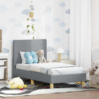 Peuterbed 70x140 cm lichtgrijs stof