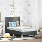 Peuterbedframe 70x140 cm donkergrijs stof