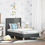 Peuterbedframe 70x140 cm donkergrijs stof