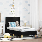 Peuterbedframe 70x140 cm zwart stof