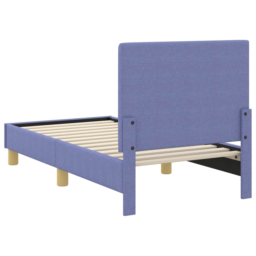 Peuterbedframe met hoofdbord Jeans Blauw 70 x 140 cm Stof