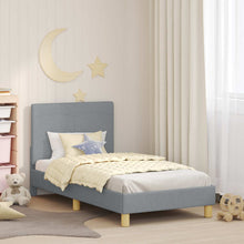 Bedframe voor kinderen met hoofdbord Lichtgrijs 80 x 160 cm