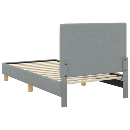 Bedframe voor kinderen met hoofdbord Lichtgrijs 80 x 160 cm