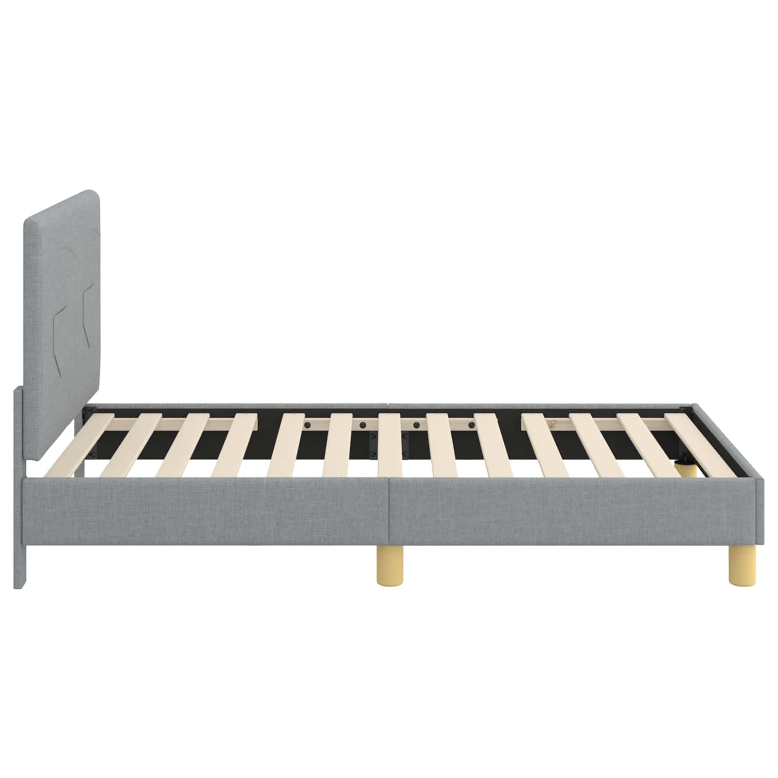 Bedframe voor kinderen met hoofdbord Lichtgrijs 80 x 160 cm