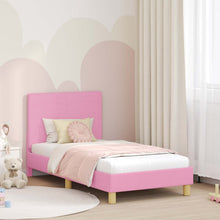 Bedframe voor kinderen met hoofdbord Roze 80 x 160 cm Stof