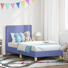 Kinderbedframe 80x160 cm jeans blauw met hoofdbord