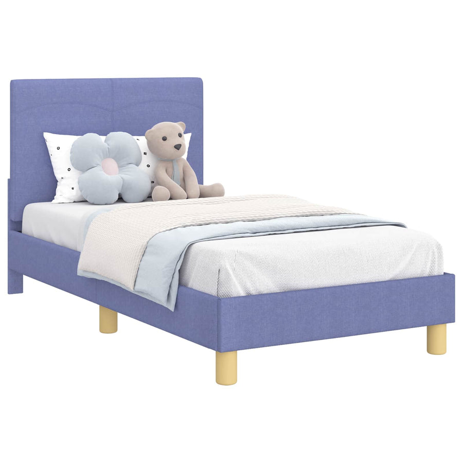 Bedframe voor kinderen met hoofdbord Jeans Blauw 80 x 160 cm